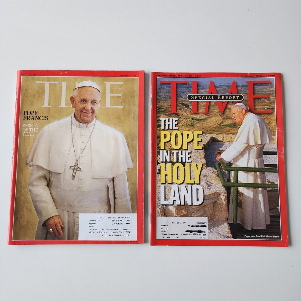 Time Magazine‎ Pope Francis & John Paul II April 3 2000 2013 Catholic Religious